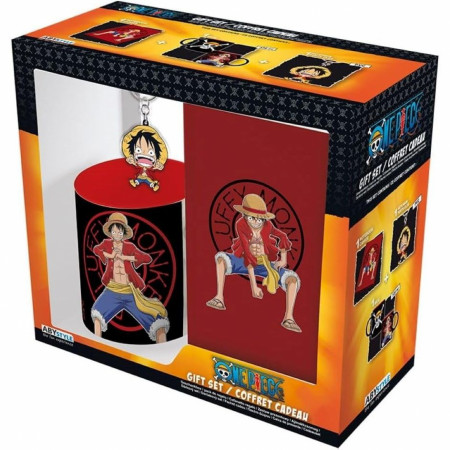One Piece Luffy 3-Piece Mug Keyring and Notebook Gift Set